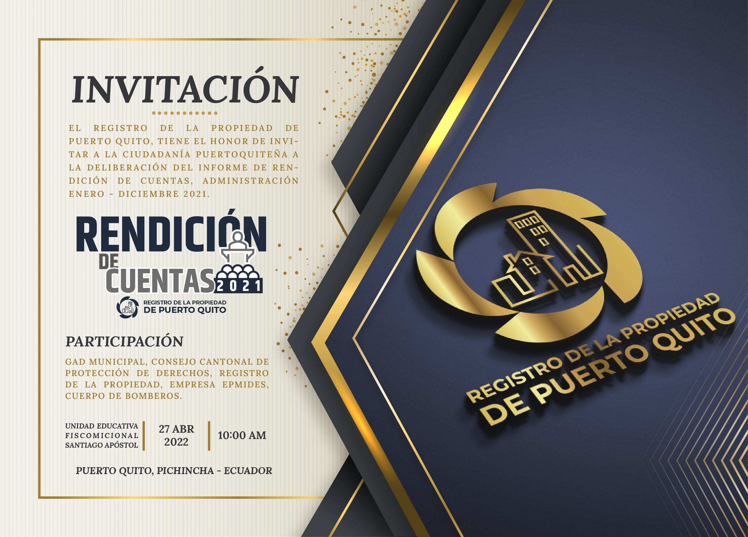 Invitación - Rendición de Cuentas 2021