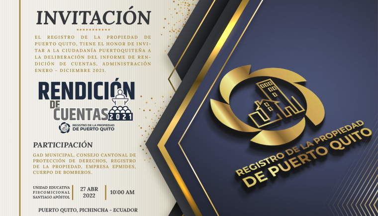 Invitación - Rendición de Cuentas 2021